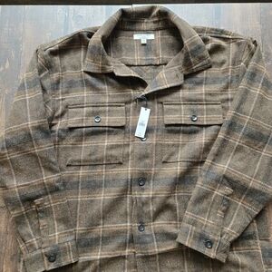 Banana Republic Brown Plaid Wool Shirt